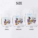 Personalized Cute Halloween Theme Transparent Tote Bag with Name and Bow Halloween Party Gift for Kids
