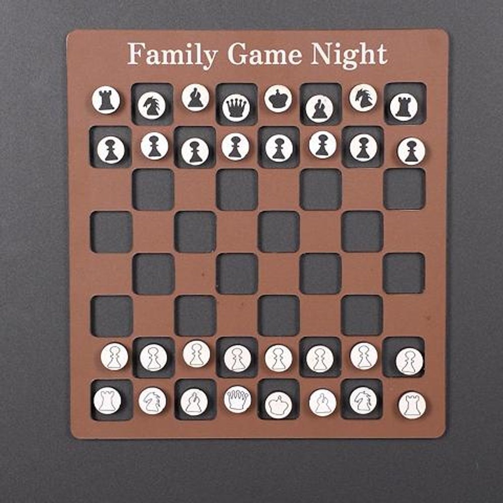 Personalised Wooden Magnetic Wall Chess Set with Text  Office Decor  Travel Family Game Night Birthday Christmas Gift for Chess Lover 3