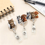 Personalised Cute Paw Print Cartoon 1-3 Pet Photos Acrylic Badge Reel Nurse Week Nurse Appreciation Gift for Medical Staff