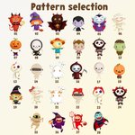 Sac cadeau transparent personnalisé sur le thème d'Halloween, orné d'un personnage de dessin animé, avec prénom et nœud noir – Cadeau d'Halloween « Trick or Treat » pour les enfants