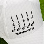 Personalized Golf Club Pattern Best Man By Par Baseball Cap with 1-10 Names Daily Use Birthday Gift for Golf Lover Dad Grandpa