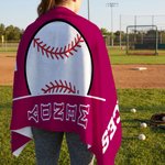 Personalised Soccer Basketball Tennis Quick Dry Beach Towel with Name Number Birthday Summer Beach Party Gift for Sports Lovers Family Friends