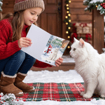 Personalised Christmas Tree Pet Photo Greeting Card with Name and Envelope Christmas New Year Gift for Family Friends