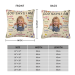 Personalised Bible Illustration Style Photo Soft Cushion Cover with Name Room Decor Christmas Birthday Anniversary Gift for Christians