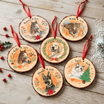 Adorno navideño de madera personalizado para el árbol de Navidad con foto de mascota, con nombre y año. Regalo de Navidad para los amantes de las mascotas.