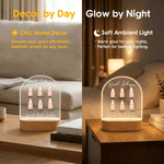 Personalized Nail Shape Type Design Acrylic LED Night Light with Shop Name and Wooden Base Table Decor Nail Salon Opening Gift for Nail Artist