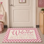 Personalised Welcome to Our Dorm Non-Slip Doormat with Text and Name College Dorm Decor Daily Use Back to School Gift for College Student