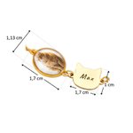 Bracelet personnalisé avec photo et nom - Breloque os ou chat - Cadeau souvenir pour amoureux des animaux