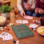 Personalised Vintage Playing Cards Game Night A5 Suede Leather Notebook Scorebook with 100 Lined Pages Party Birthday Gift for Friends Family