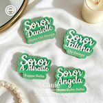 Distintivo magnetico acrilico personalizzato della sorellanza con nome Accessori della sorellanza Capitolo Riunioni Regalo per la sorella amica