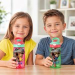 Botella de agua personalizada de 475 ml con nombre y foto y diseño de dinosaurio regalo de cumpleaños y vuelta al cole para niños y niñas
