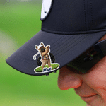 Personalised Golf Classic Elements Cartoon Pet Golf Player Magnetic Hat Clip with Name Golf Club Birthday Gift for Golf Lovers Pet Owners