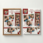 Personalized 12 Photos Collage Canvas Prints with Title Home Decor Valentine's Day Wedding Anniversary Gift for Couple