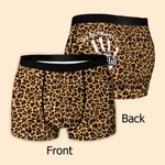 Personalized This Ass Belongs to Handprint Men's Boxer Brief with Name Anniversary Birthday Gift for Husband Boyfriend