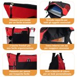 Borsa tote capiente personalizzata con nome e personaggio animato, con tasca a rete - Regalo speciale di ritorno a scuola per insegnanti