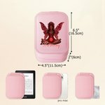 Personalized Birthstone Fairy PU Leather Jewelry Box with Name and LED Three-Color Adjustable Makeup Mirror Birthday Gift for Women Girls