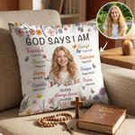 Personalised Bible Illustration Style Photo Soft Cushion Cover with Name Room Decor Christmas Birthday Anniversary Gift for Christians