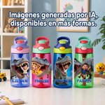 Botella de agua personalizada de 475 ml con nombre y foto y diseño de dinosaurio regalo de cumpleaños y vuelta al cole para niños y niñas