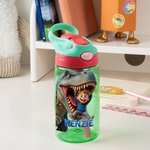 Botella de agua personalizada de 475 ml con nombre y foto y diseño de dinosaurio regalo de cumpleaños y vuelta al cole para niños y niñas