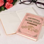 Personalised Vintage Playing Cards Game Night A5 Suede Leather Notebook Scorebook with 100 Lined Pages Party Birthday Gift for Friends Family