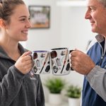 Personalised 3D-Effect Artwork Baseball Equipments Ceramic Mug with Name Game Day Birthday Gift for Baseball Fan