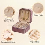 Astuccio da viaggio portatile in velluto personalizzato in stile retrò con fiore del mese di nascita e nome, regalo per matrimoni, feste nuziali e compleanni per donne