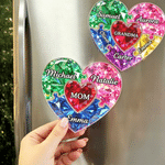 Personalised 3D-Effect Artwork 1-10 Children's Name Puzzles Piece Acrylic Fridge Magnet with Title Anniversary Birthday Gift for Mother Gran