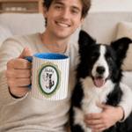 Taza de café de cerámica personalizada con foto de una mascota adorable, de 11 oz o 15 oz, con nombre y posavasos; regalo de cumpleaños o para una fiesta de mascotas, ideal para amigos amantes de las 