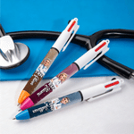 Personalized Cartoon Medical Staff Photo Retractable Metal 3-In-1 Ballpoint Pen with Title and Name Daily Use Birthday Gift for Medical Staff