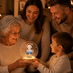 Lámpara nocturna LED acrílica con foto de un personaje de dibujos animados y efecto 3D personalizada, con nombre y base de madera; regalo decorativo para la habitación de los niños