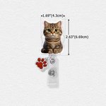 Personalised Cute Paw Print Cartoon 1-3 Pet Photos Acrylic Badge Reel Nurse Week Nurse Appreciation Gift for Medical Staff