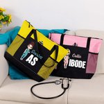 Sac tote personnalisé avec personnage de dessin animé nom et titre - Cadeau de Semaine des infirmiers pour les personnels soignants