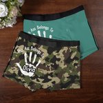 Personalized This Ass Belongs to Handprint Men's Boxer Brief with Name Anniversary Birthday Gift for Husband Boyfriend