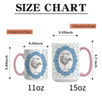 Taza de café de cerámica personalizada con foto de una mascota adorable, de 11 oz o 15 oz, con nombre y posavasos; regalo de cumpleaños o para una fiesta de mascotas, ideal para amigos amantes de las 