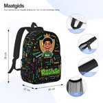 Gepersonaliseerde woordwolk ruime rugzak met sterrenprint, cartoonfoto en naam - cadeau voor het nieuwe schooljaar verjaardagen voor jongens meisjes