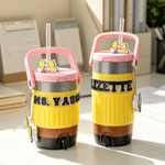 Personalized 3D Printed Pencil Design Name Can Holder Cooler Straw Topper Bottle Charm Back to School Appreciation Gift for Teacher Students