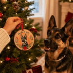 Adorno navideño de madera personalizado para el árbol de Navidad con foto de mascota, con nombre y año. Regalo de Navidad para los amantes de las mascotas.