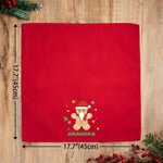 Personalized Gingerbread Man 100% Cotton Reusable Table Napkin with Name Table Decor Christmas Gift for Family