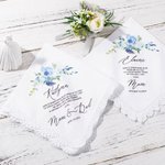 Today a Beautiful Bride Tomorrow a Loving Wife Always My Wonderful Daughter -- Personalised Engraved Bouquet Charm Blue Pin Brooch