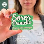 Distintivo magnetico acrilico personalizzato della sorellanza con nome Accessori della sorellanza Capitolo Riunioni Regalo per la sorella amica