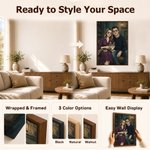Personalized Halloween Theme Cartoon Dark Gothic Style Photo Canvas Prints Home Decor Ship from USA Halloween Gift for Family Friend
