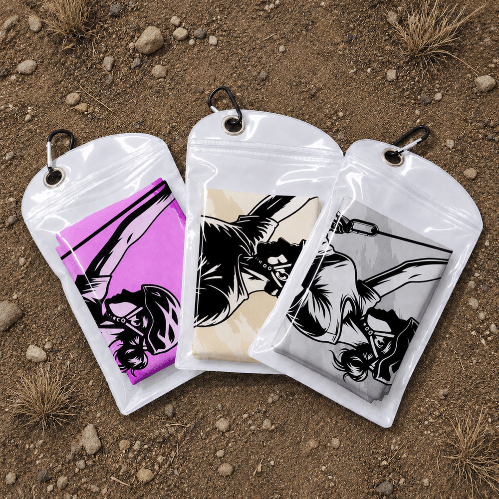 Asciugamano sportivo personalizzato, super assorbente con silhouette multicolore di arrampicata e nome - Regalo di compleanno per scalatori 2