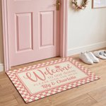 Personalised Welcome to Our Dorm Non-Slip Doormat with Text and Name College Dorm Decor Daily Use Back to School Gift for College Student