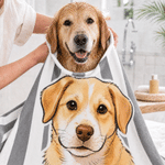 Telo da mare oversize personalizzato con foto del proprio animale domestico, a righe, morbido e ad asciugatura rapida, con nome: indispensabile per le vacanze estive e le feste in spiaggia, regalo di 