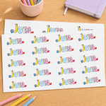 Personalised Cartoon School‑Theme Name Stickers with Name Daily Use Back to School Birthday Gift for Teachers Kids