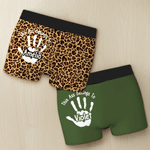 Personalized This Ass Belongs to Handprint Men's Boxer Brief with Name Anniversary Birthday Gift for Husband Boyfriend