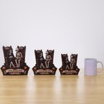Personalised Rocking Chair Skeleton Couple Love Never Dies Wooden Figurine with Name and Text Halloween Wedding Anniversary Gift for Couple
