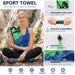 Asciugamano sportivo personalizzato, super assorbente con silhouette multicolore di arrampicata e nome - Regalo di compleanno per scalatori 8