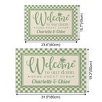 Personalised Welcome to Our Dorm Non-Slip Doormat with Text and Name College Dorm Decor Daily Use Back to School Gift for College Student