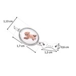 Bracelet personnalisé avec photo et nom - Breloque os ou chat - Cadeau souvenir pour amoureux des animaux